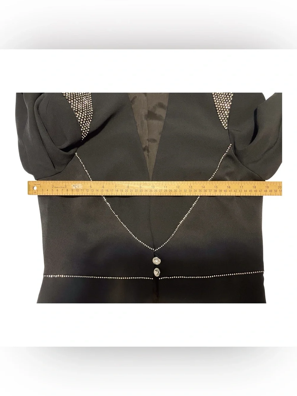 Frascara Black Embellished Women's Blazer,12